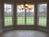 Bay window looking out over the golf course